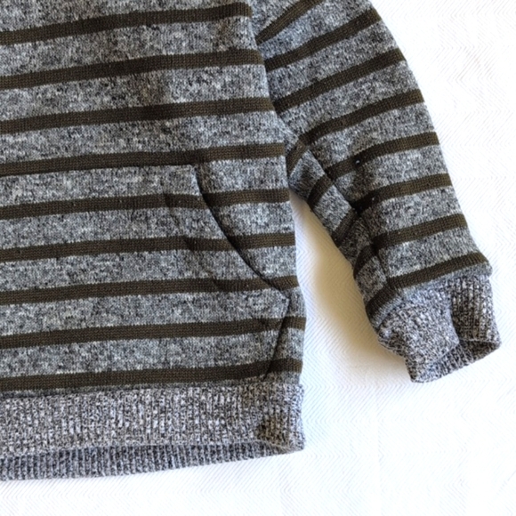 george gray & olive green striped hoodie sweatshirt 18-24 months baby boy - Picture 4 of 7